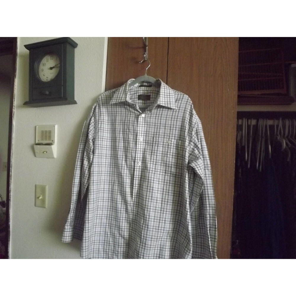 Orvis Signature Collection Mens Long Sleeve Button Shirt Size L Cotton Checkered
